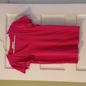 Loft eyelet sleeve v-neck tee size XLarge